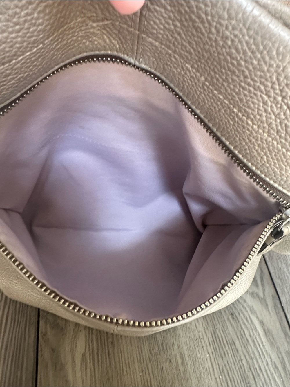 Coach Metallic Pewter Pebbled Leather Soho Duffel Convertible Bag F15064 - Picture 15 of 16